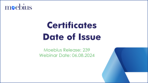 Learn how to use the new field Date of Issue added to certificates in the Capital Module.