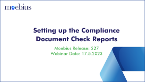 Learn how to configure Moebius to report the completeness of documents required for Compliance.