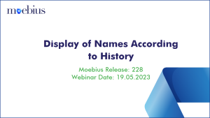Learn how Moebius displays names in the Capital module using History and Reporting Names details.