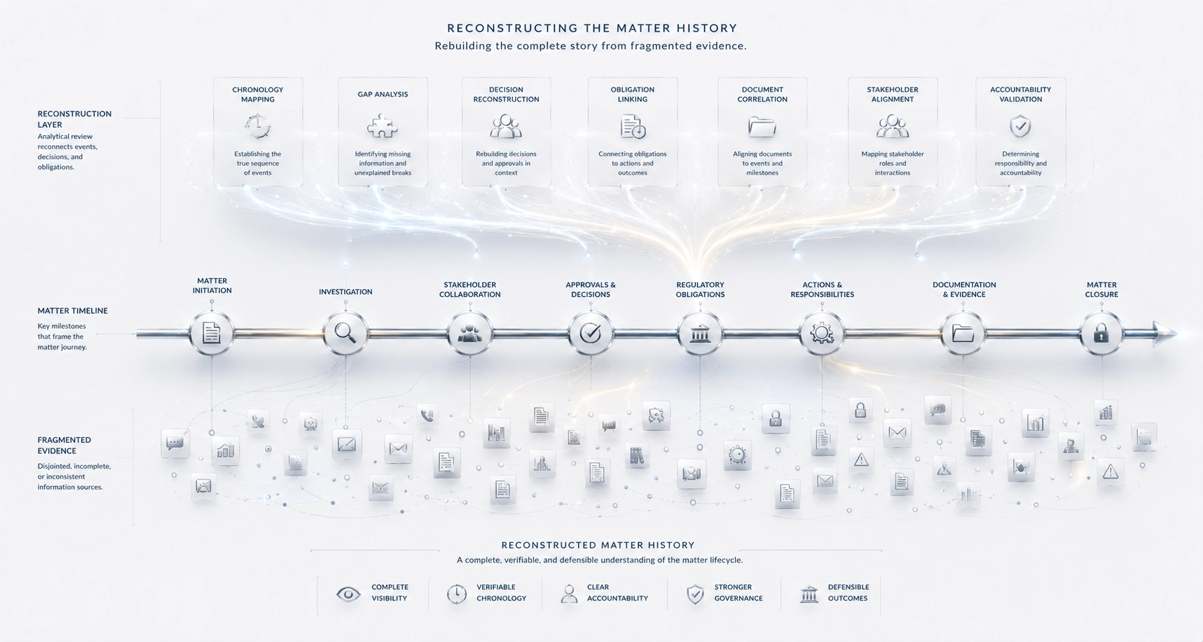 Reconstructing the matter history